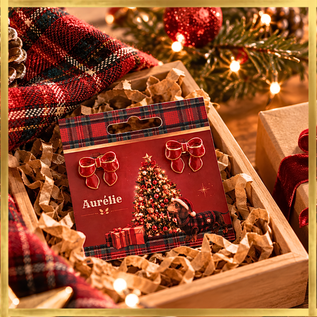 BOUCLES D'OREILLES personnalisées de Noël