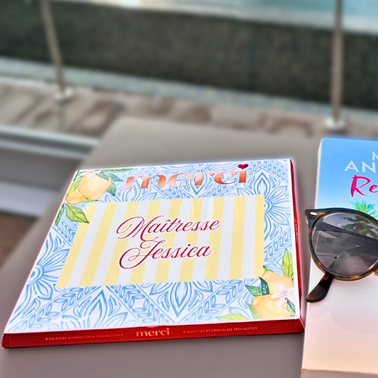 Boîte de chocolats Merci personnalisée pour maîtresse, idée cadeau de fin d’année scolaire