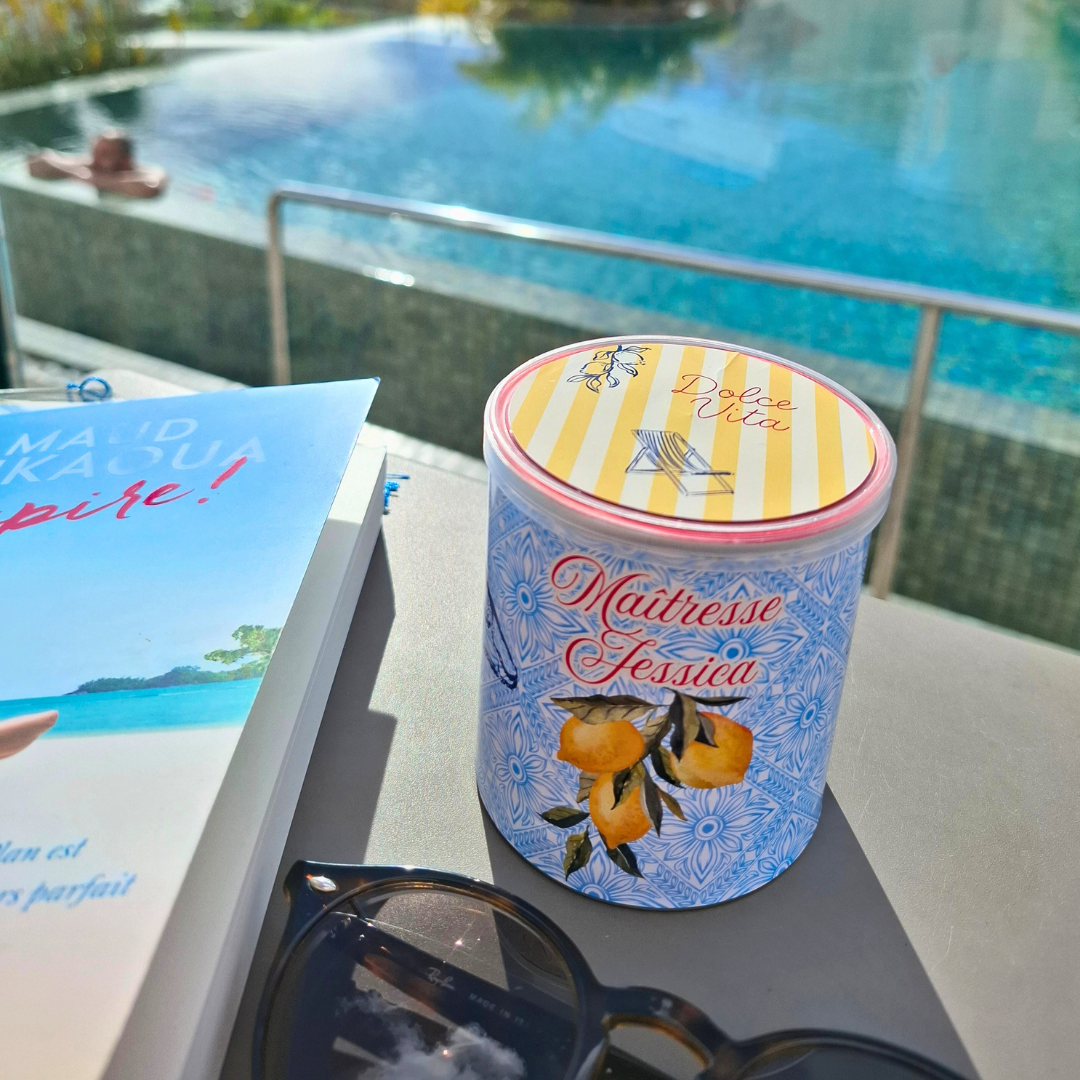 coffret cadeau enseignant personnalisé été dolce vita avec chips Pringles et boisson citron