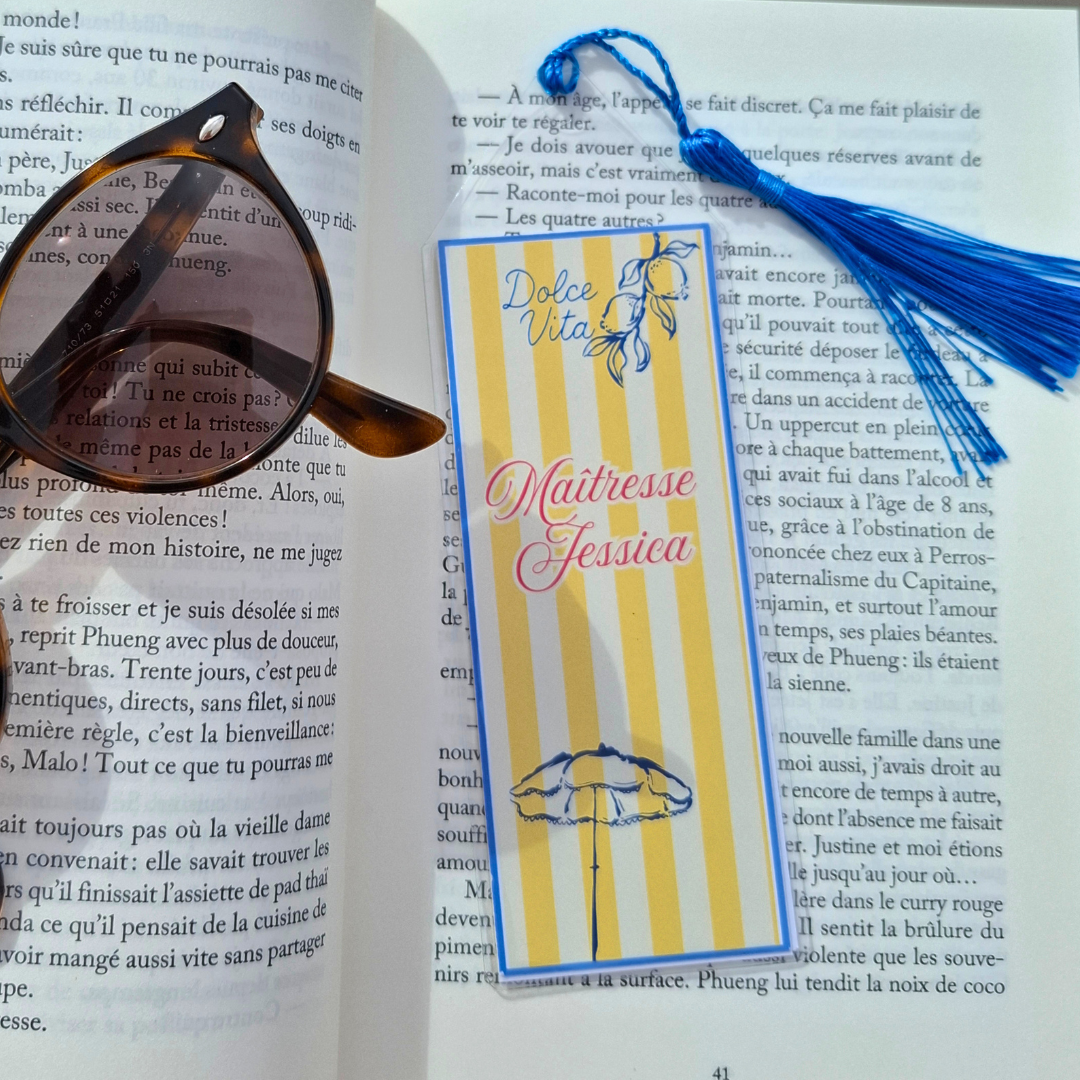 cadeau maitresse original fin d'année coffret personnalisé thème vacances été