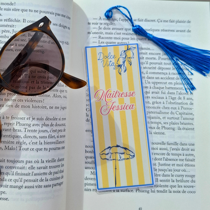 cadeau maitresse original fin d'année coffret personnalisé thème vacances été