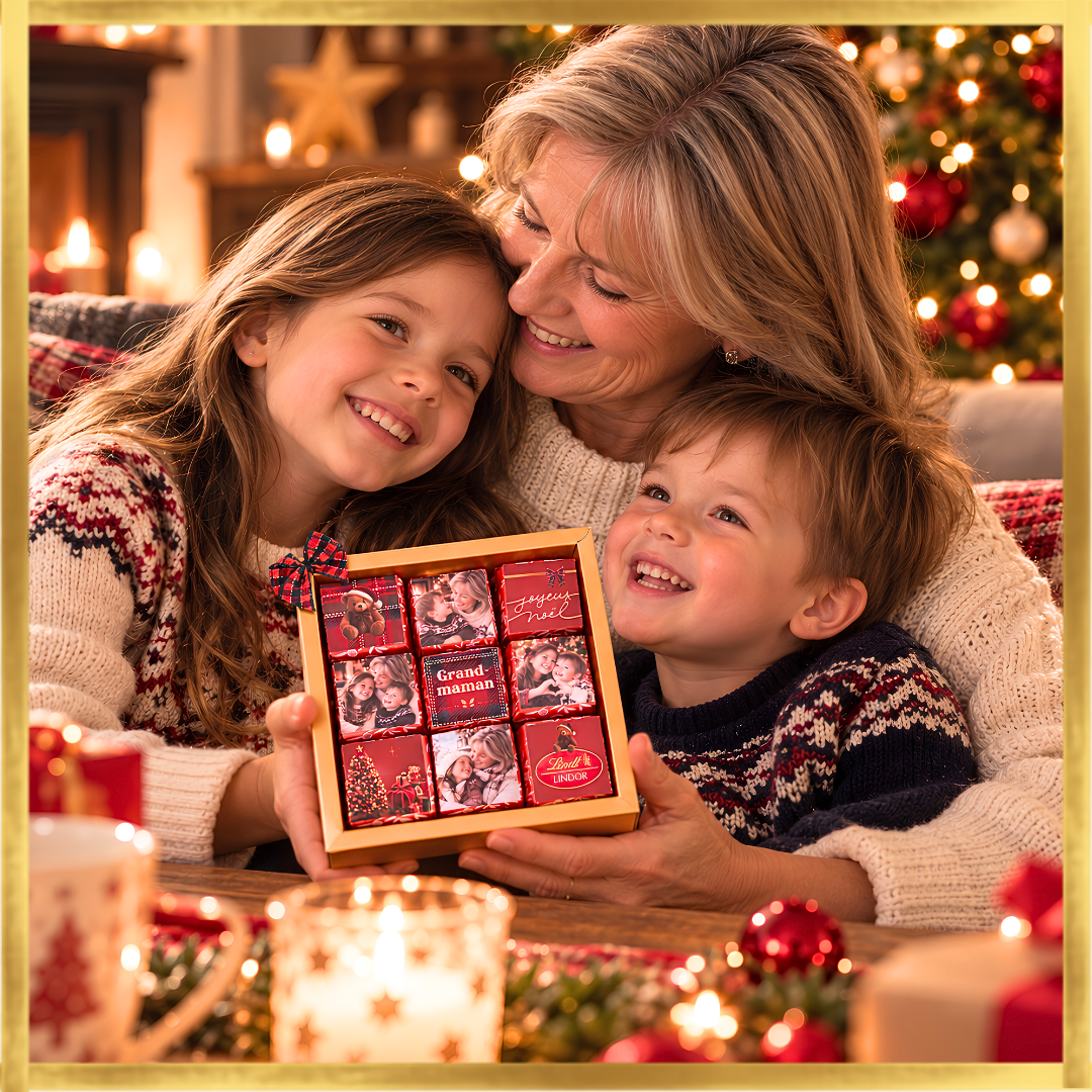 CHOCOLATS LINDT personnalisés avec photos