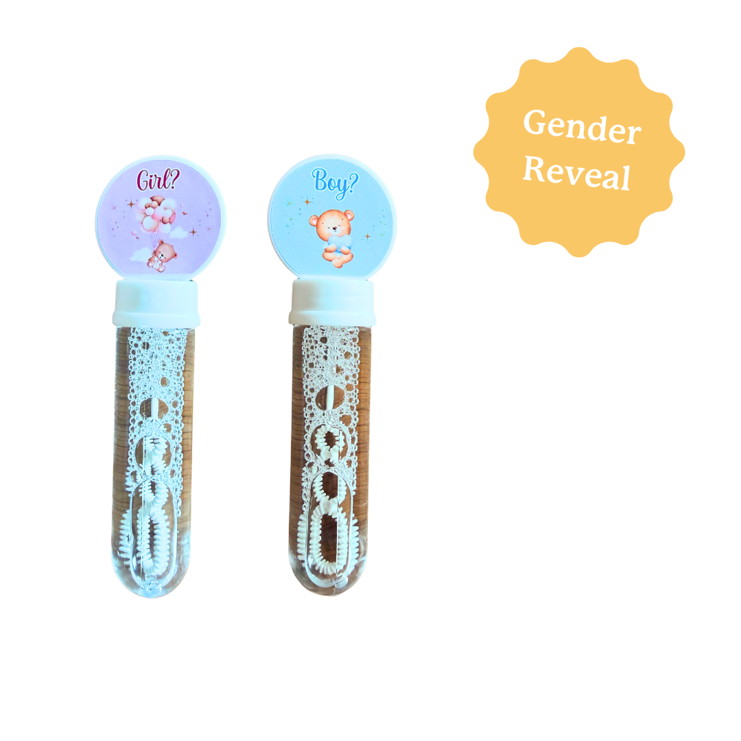 Flacon de bulles personnalisé girl or boy ? Pour gender reveal