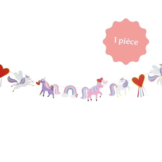Guirlande licorne pour décoration d'anniversaire 