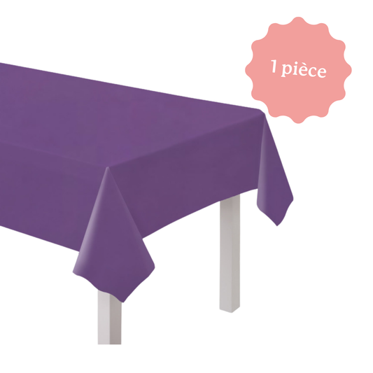 nappe en plastique violette pour décoration d'anniversaire
