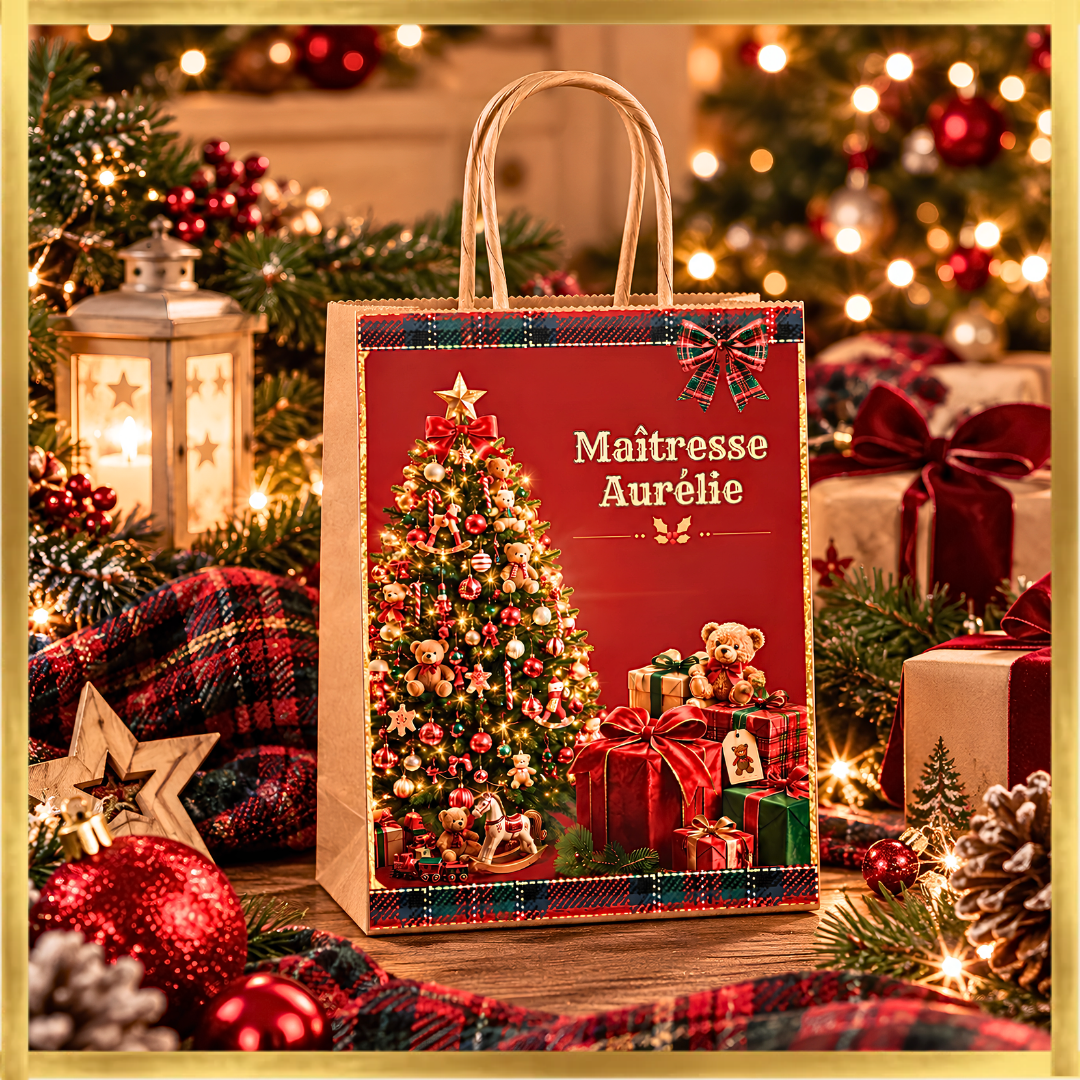 SAC CADEAU personnalisé de Noël